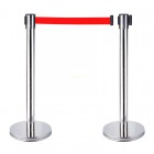 Cột chắn inox trắng dây đỏ 1.8m
