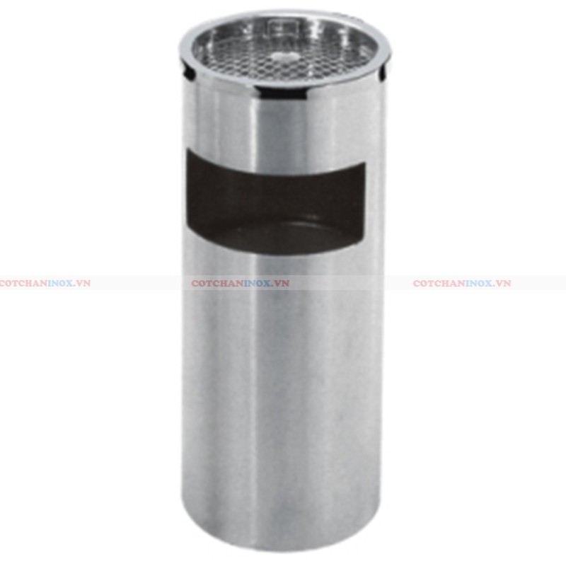 Thùng đựng rác inox có gạt tàn